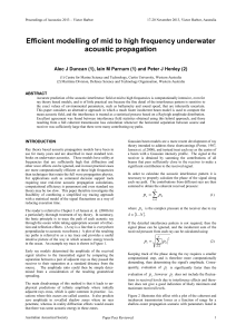 Proceedings of Acoustics - Curtin Centre for Marine Science and