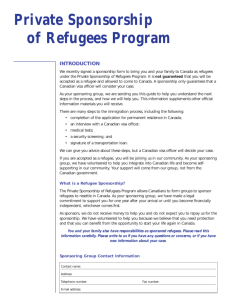 Private Sponsorship of Refugees Program