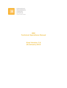 MRI Technical Operations Manual Final Version 7.0 20.January.2015
