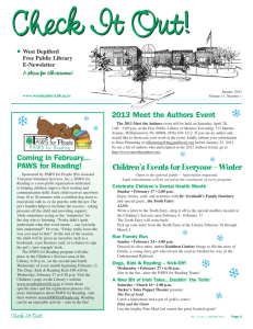 Children's Programs – Winter 2013