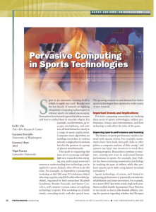 Pervasive Computing in Sports Technologies