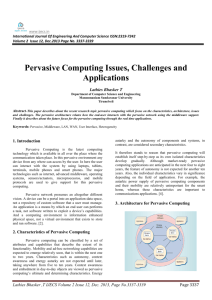 Pervasive Computing Issues, Challenges and Applications