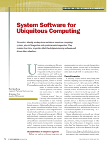 System Software for Ubiquitous Computing