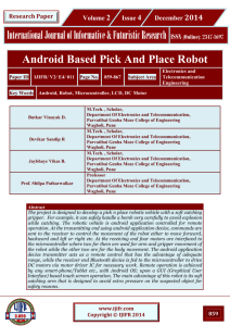 Android Based Pick And Place Robot