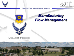 Strategic Manufacturing Flow Management Process