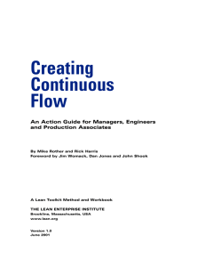 Creating Continuous Flow - Lean Production