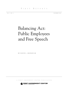 Balancing Act: Public Employees and Free Speech