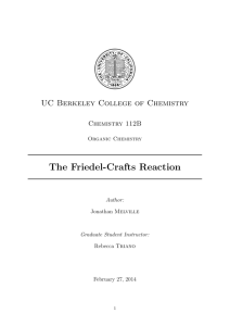 The Friedel-Crafts Reaction