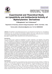 Experimental and Theoretical Study on Lipophilicity and