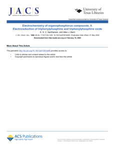 Electrochemistry of Organophosphorous Compounds