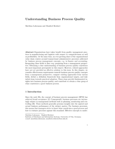 Understanding Business Process Quality