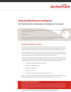 Understanding Business Intelligence: An Introduction to Business
