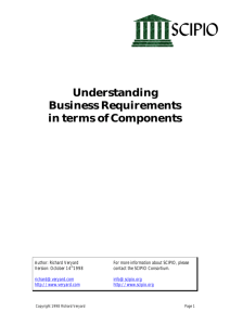 Understanding Business Requirements in terms of Components