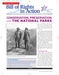 Conservation, Preservation and the National Parks