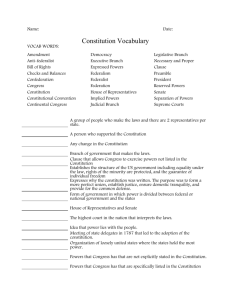Constitutional Vocabulary List