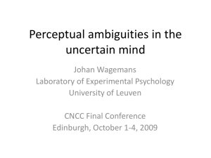 Perceptual ambiguities in the uncertain mind