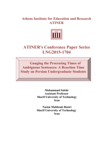 ATINER's Conference Paper Series LNG2015-1704