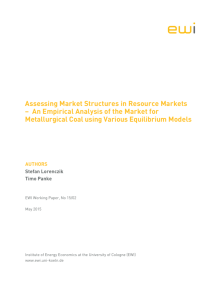 Assessing Market Structures in Resource Markets – An Empirical