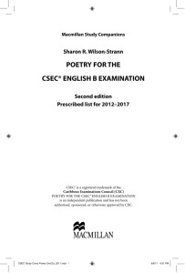 poetry for the csec® english b examination