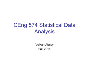 CEng 574 Statistical Data Analysis