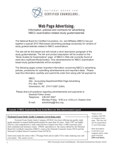 Web Page Advertising - National Board for Certified Counselors