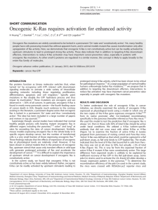 Oncogenic K-Ras requires activation for enhanced activity