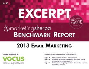2013 Email Marketing Benchmark Report