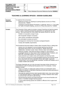 Teaching and Learning Spaces - Design