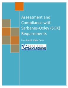 Assessment and Compliance with Sarbanes