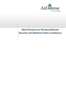 Best Practices for Wireless Network Security and Sarbanes