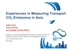 Experiences in Measuring Transport CO2 Emissions in Asia
