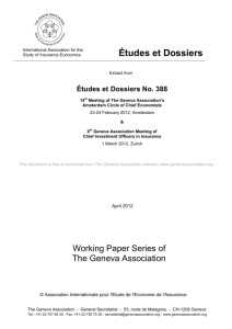 Études et Dossiers No. 388