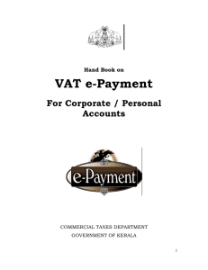 VAT e-Payment - Kerala Commercial Taxes