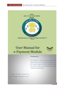 User Manual for e-Payment Module