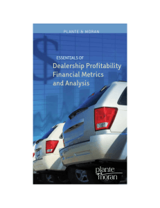 Dealership Profitability Financial Metrics and Analysis