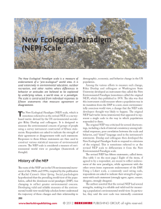 New Ecological Paradigm (NEP) Scale