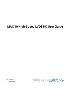 MAX 10 High-Speed LVDS I/O User Guide