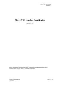 mini-LVDS Interface Specification
