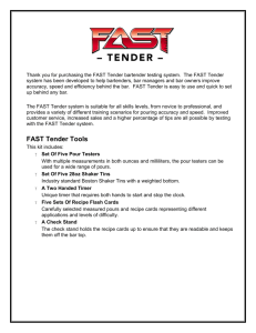 FAST Tender Instructions