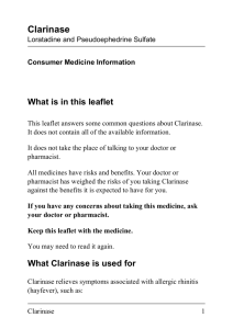 Clarinase - Medicines.org.au