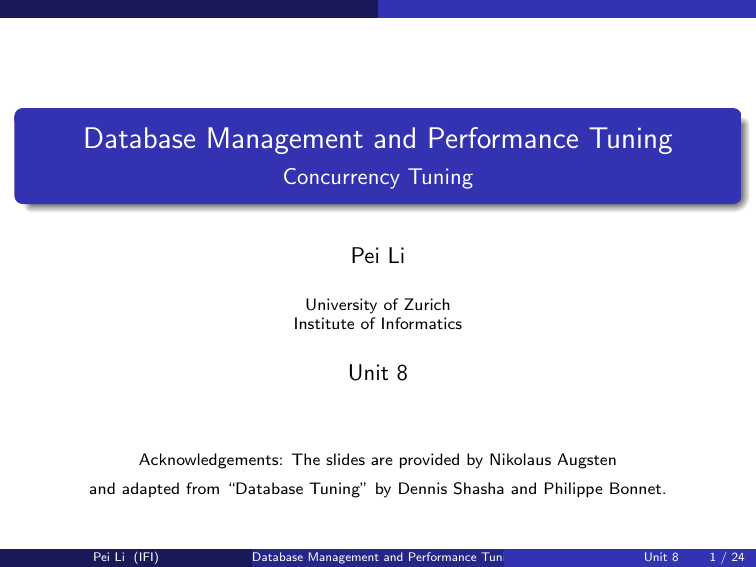 Database Management And Performance Tuning