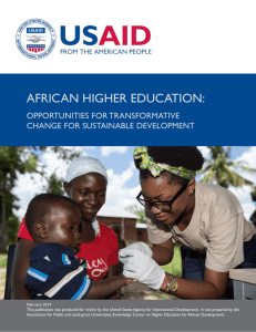African Higher Education: Opportunities for Transformative Change