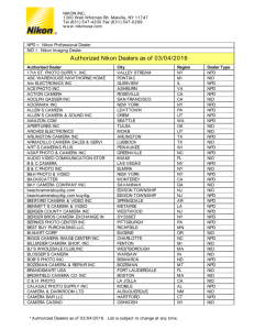 Authorized Nikon Dealers as of 03/01/2016