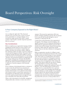 Is Your Company Exposed to the Right Risks?