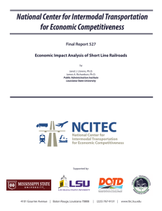Final Report 527 Economic Impact Analysis of Short Line Railroads