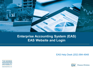 Enterprise Accounting System (EAS) EAS Website and Login