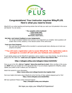 Congratulations! Your instructor requires WileyPLUS. Here's what