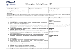 Marketing Manager - KSA