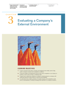 3 Evaluating a Company's External Environment