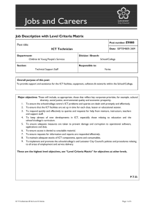 Job Description with Level Criteria Matrix